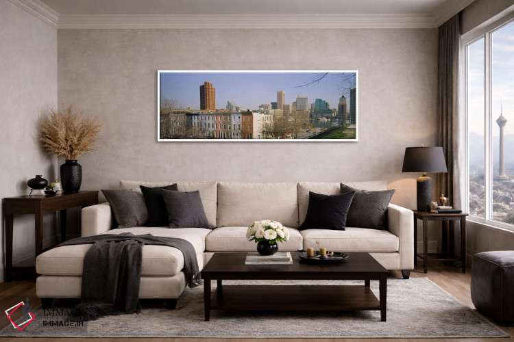 تابلو دکوراتیو Inner Harbor, Baltimore, Maryland, USA,نمای بالا از ساخ… اثر پانورامیک ایمجز - D4W