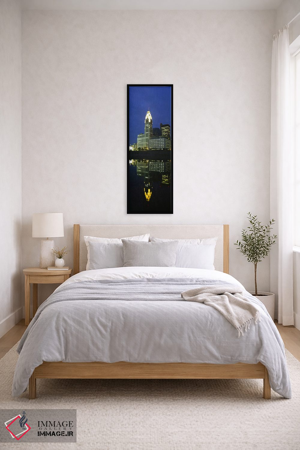 تابلو دکوراتیو Scioto River, Columbus, Ohio, USA,ساختمان های روشن شهر… اثر پانورامیک ایمجز - D3B