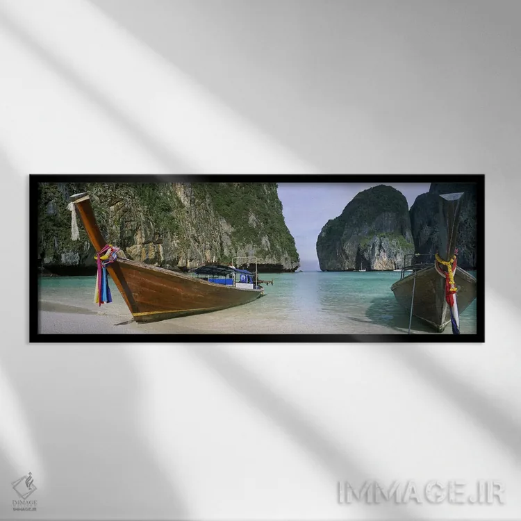تابلو دکوراتیو Maya Bay, Ko Phi Phi Le, Phi Phi Islands, Krabi Provinc… اثر پانورامیک ایمجز - نمای قابدار مشکی