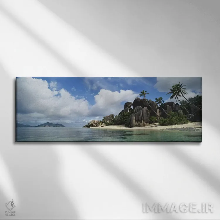 تابلو دکوراتیو La Digue Island, Republic Of Seychelles,انس سورس دارژان… اثر پانورامیک ایمجز - نمای روبهرو روی دیوار