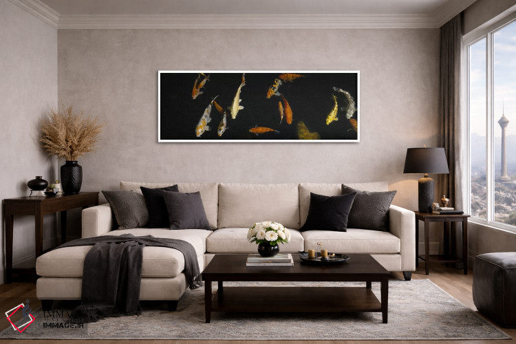 تابلو دکوراتیو Japanese Koi Fish, Capitol Aquarium, Sacramento, Califo… اثر پانورامیک ایمجز - D4W