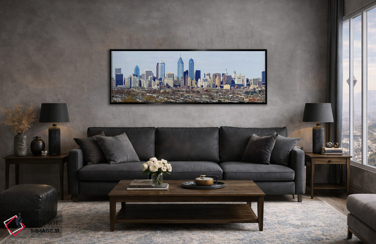 تابلو دکوراتیو Philadelphia, Pennsylvania, USA #4,آسمان خراش ها در شهر… اثر پانورامیک ایمجز - D6B
