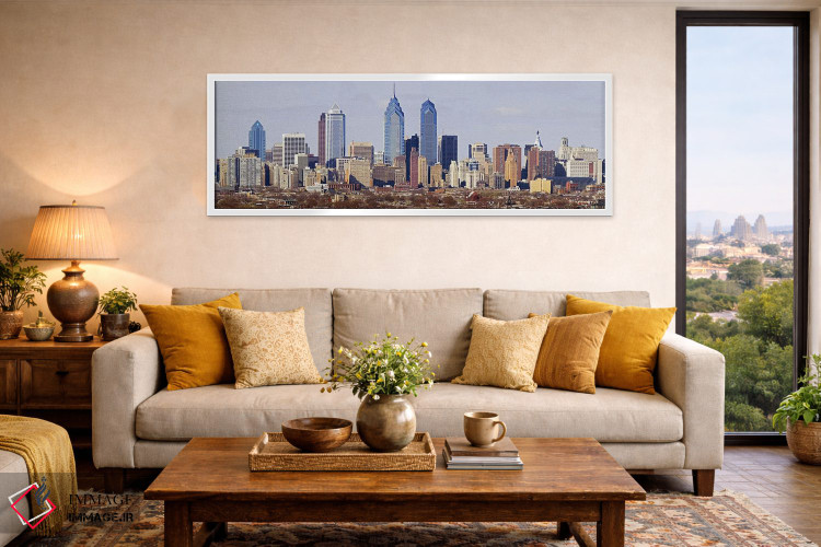 تابلو دکوراتیو Philadelphia, Pennsylvania, USA #5,آسمان خراش ها در شهر… اثر پانورامیک ایمجز - D5W