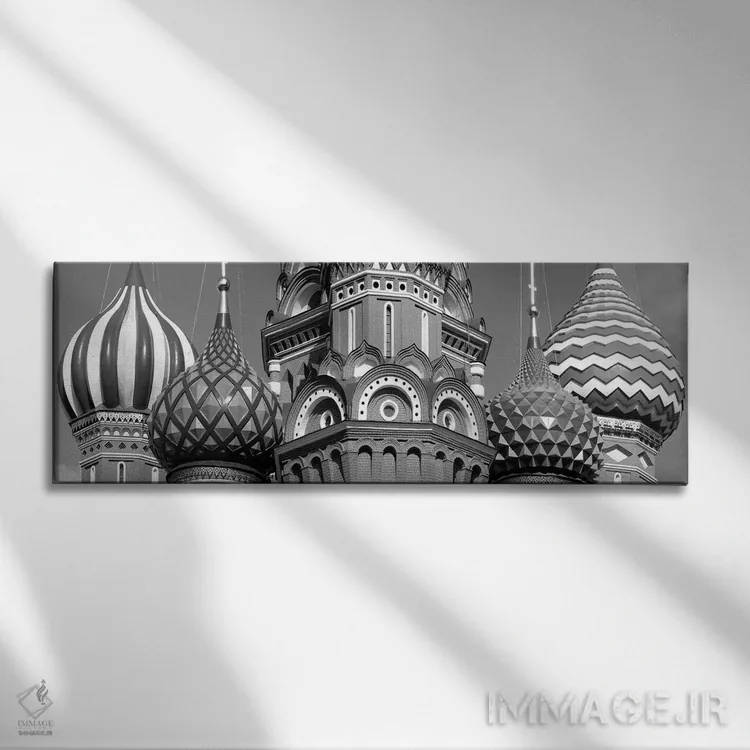تابلو دکوراتیو St. Basil's Cathedral, Red Square, Moscow, Russia ,نمای… اثر پانورامیک ایمجز - نمای روبهرو روی دیوار