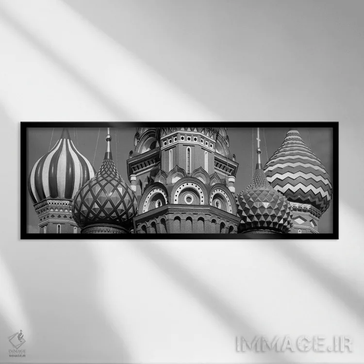 تابلو دکوراتیو St. Basil's Cathedral, Red Square, Moscow, Russia ,نمای… اثر پانورامیک ایمجز - نمای قابدار مشکی