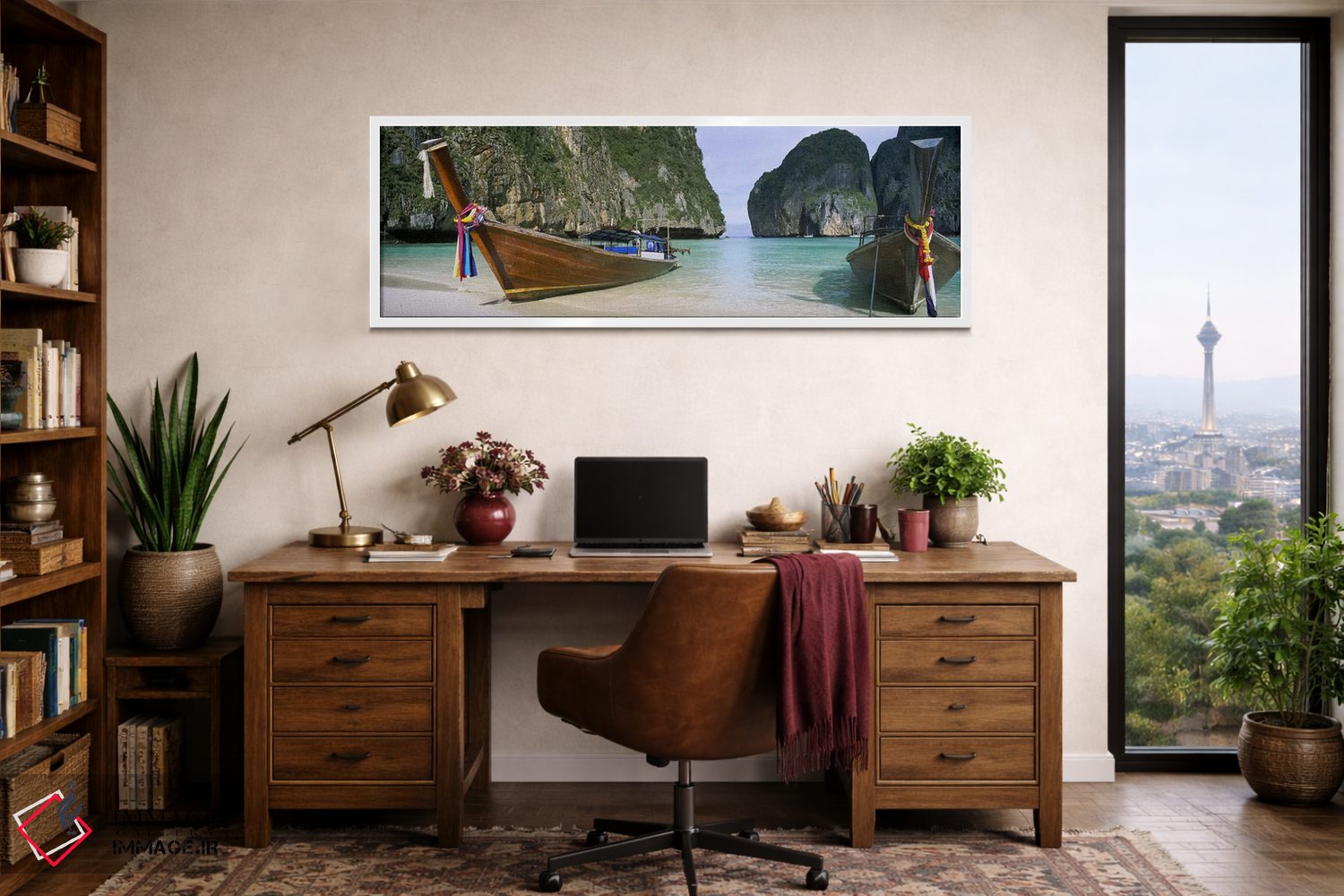 تابلو دکوراتیو Maya Bay, Ko Phi Phi Le, Phi Phi Islands, Krabi Provinc… اثر پانورامیک ایمجز - D1W