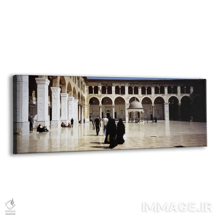 تابلو دکوراتیو Umayyad Mosque, Damascus, Syria,گروهی از مردم در حال قد… اثر پانورامیک ایمجز - نمای پرسپکتیو محصول