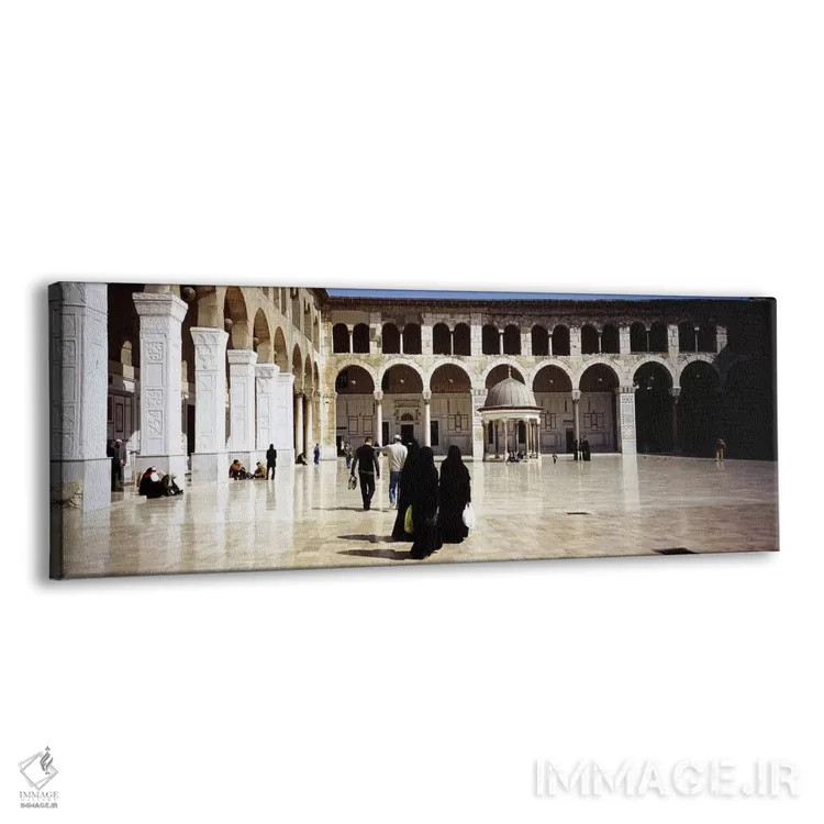 تابلو دکوراتیو Umayyad Mosque, Damascus, Syria,گروهی از مردم در حال قد… اثر پانورامیک ایمجز - نمای پرسپکتیو محصول