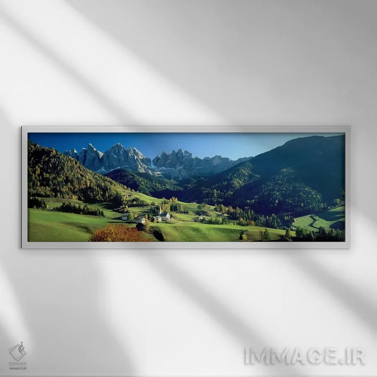 تابلو دکوراتیو Val di Funes, South Tyrol, Trentino-Alto Adige, Italy,س… اثر پانورامیک ایمجز - نمای قابدار سفید