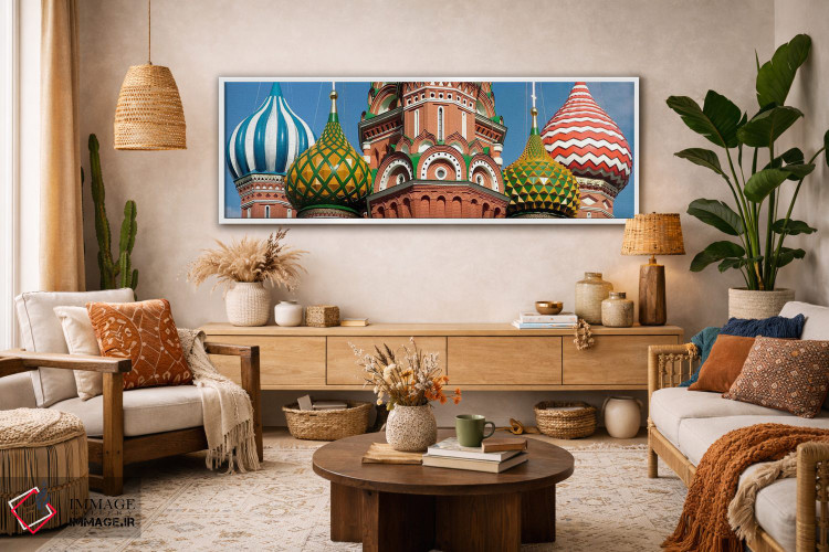 تابلو دکوراتیو St. Basil's Cathedral, Red Square, Moscow, Russia,نمای… اثر پانورامیک ایمجز - D2W