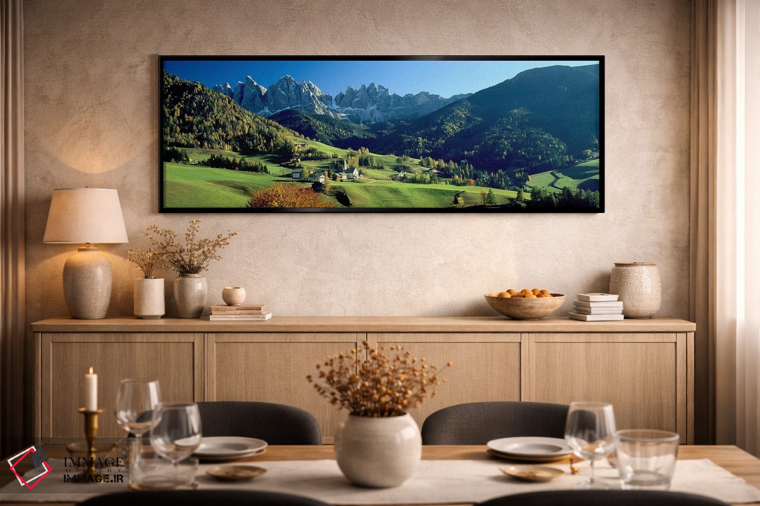 تابلو دکوراتیو Val di Funes, South Tyrol, Trentino-Alto Adige, Italy,س… اثر پانورامیک ایمجز - D1B