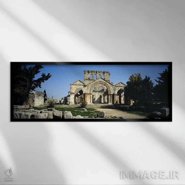 تابلو دکوراتیو St. Simeon The Stylite Abbey, Aleppo, Syria,ویرانه های… اثر پانورامیک ایمجز - نمای قابدار مشکی