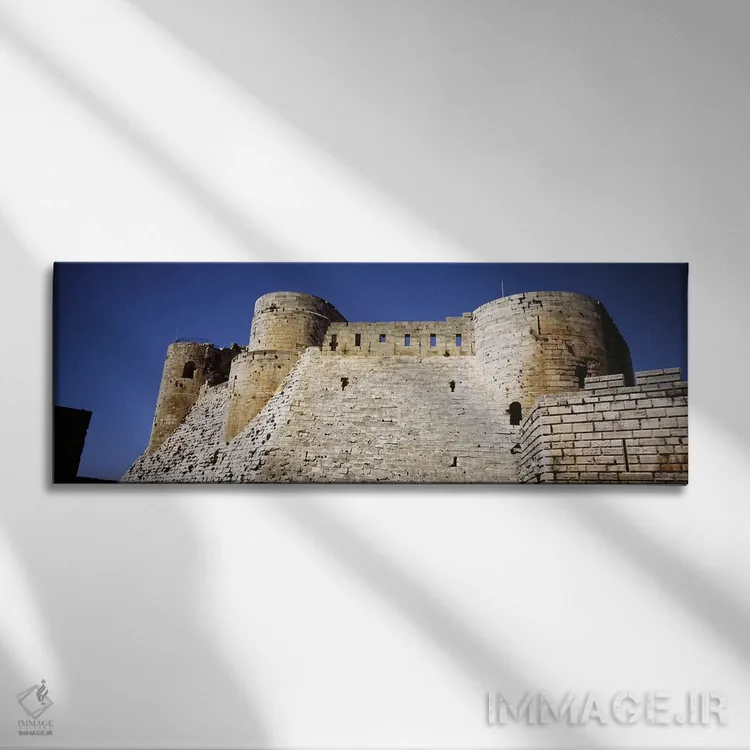 تابلو دکوراتیو Crac Des Chevaliers Fortress, Crac Des Chevaliers, Syri… اثر پانورامیک ایمجز - نمای روبهرو روی دیوار