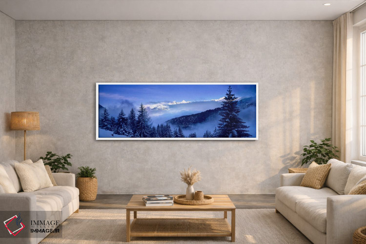 تابلو دکوراتیو Simplon Pass, Valais, Switzerland,روز زمستانی مه آلود… اثر پانورامیک ایمجز - D2W