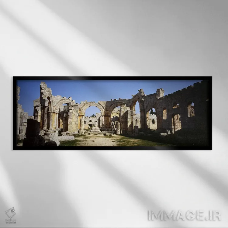 تابلو دکوراتیو St. Simeon The Stylite Abbey, Aleppo, Syria #2,ویرانه ه… اثر پانورامیک ایمجز - نمای قابدار مشکی