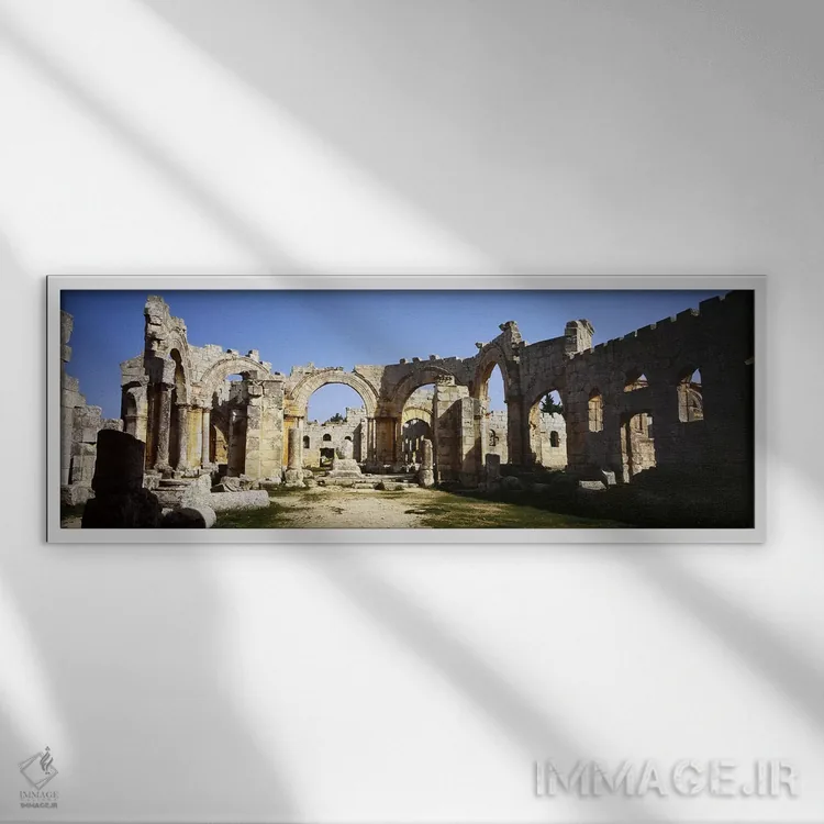 تابلو دکوراتیو St. Simeon The Stylite Abbey, Aleppo, Syria #2,ویرانه ه… اثر پانورامیک ایمجز - نمای قابدار سفید