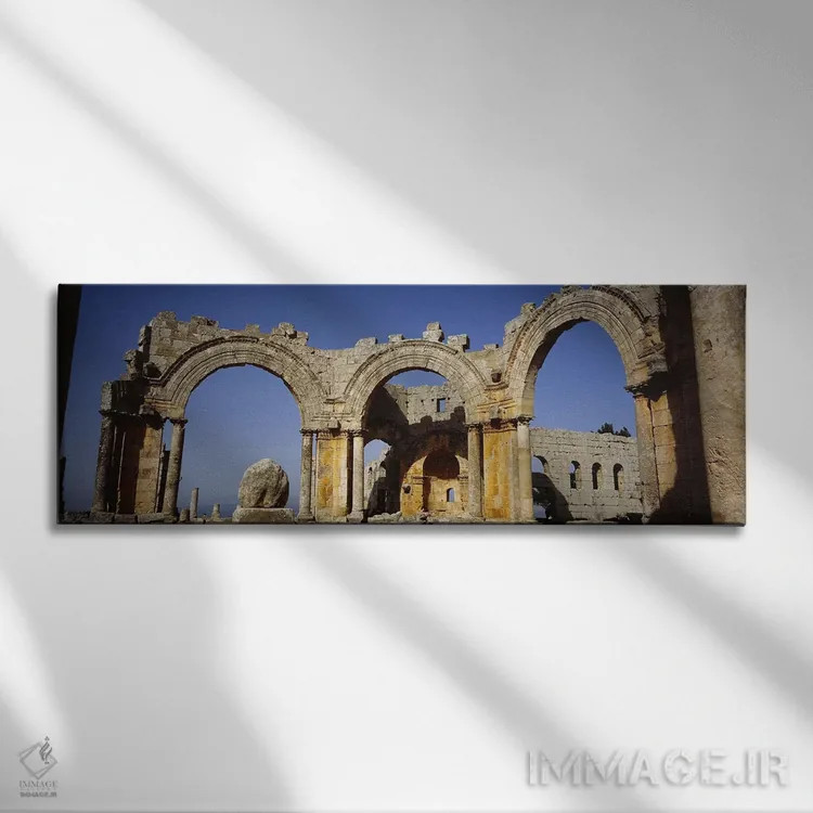 تابلو دکوراتیو St. Simeon Church, Aleppo, Syria,ویرانه های قدیمی کلیسا… اثر پانورامیک ایمجز - نمای روبهرو روی دیوار