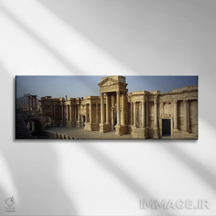 تابلو دکوراتیو Palmyra, Syria #2,نمای بیرونی یک ساختمان، پالمیرا، سوری… اثر پانورامیک ایمجز - نمای روبهرو روی دیوار