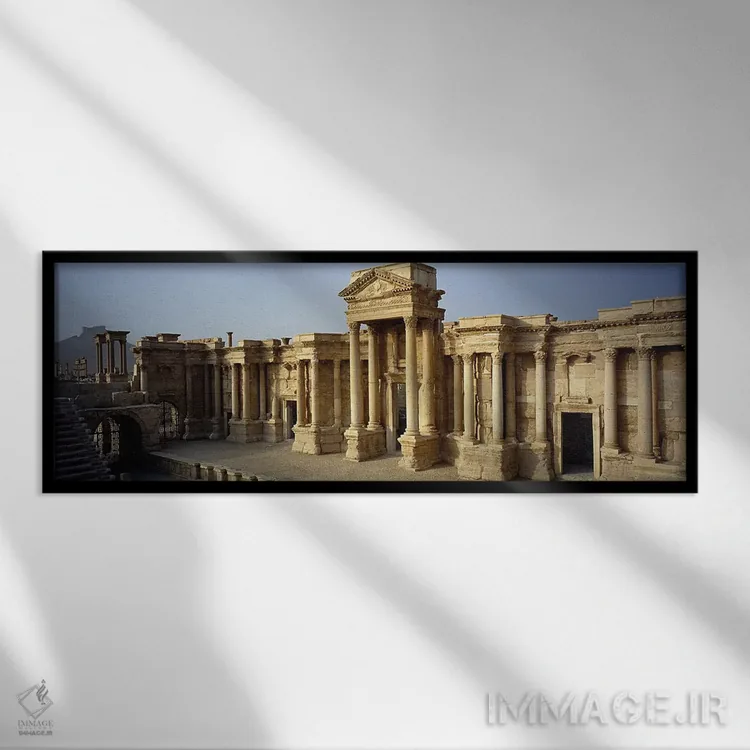 تابلو دکوراتیو Palmyra, Syria #2,نمای بیرونی یک ساختمان، پالمیرا، سوری… اثر پانورامیک ایمجز - نمای قابدار مشکی