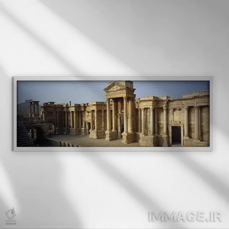 تابلو دکوراتیو Palmyra, Syria #2,نمای بیرونی یک ساختمان، پالمیرا، سوری… اثر پانورامیک ایمجز - نمای قابدار سفید