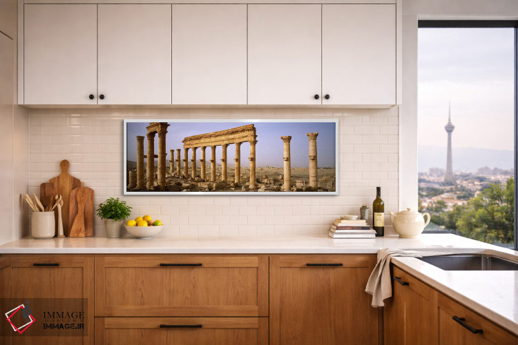 تابلو دکوراتیو Palmyra, Syria,ویرانه های قدیمی در یک چشم انداز، پالمیر… اثر پانورامیک ایمجز - D2W