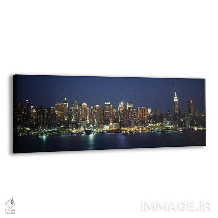تابلو دکوراتیو Manhattan, New York City, New York, USA,خط افق شبانه، م… اثر پانورامیک ایمجز - نمای پرسپکتیو محصول