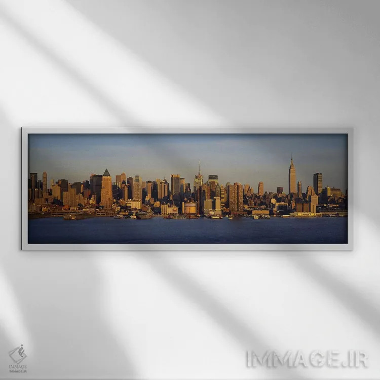 تابلو دکوراتیو New York City, New York State, USA #2,آسمان خراش ها کنا… اثر پانورامیک ایمجز - نمای قابدار سفید
