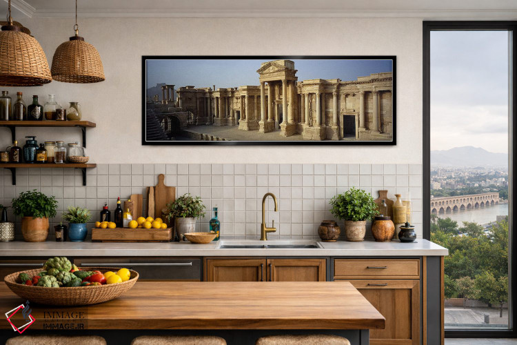 تابلو دکوراتیو Palmyra, Syria #2,نمای بیرونی یک ساختمان، پالمیرا، سوری… اثر پانورامیک ایمجز - D3B