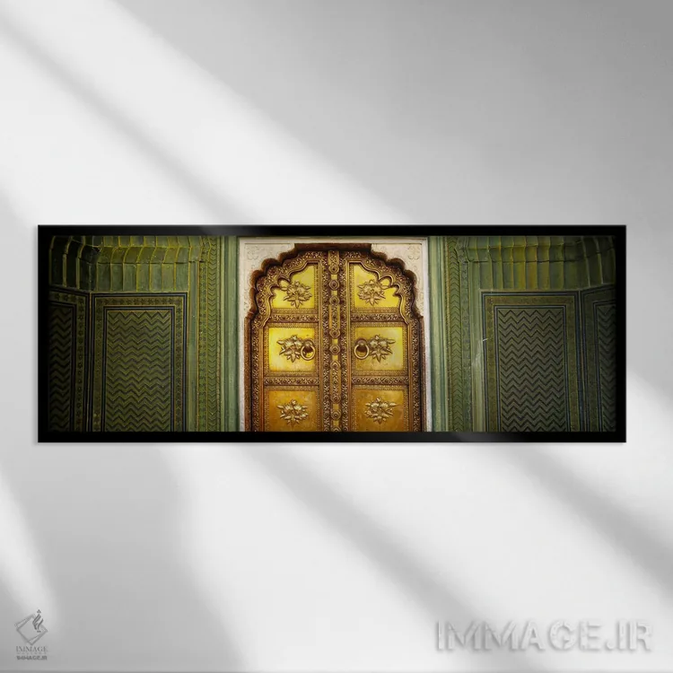 تابلو دکوراتیو Jaipur City Palace, Jaipur, Rajasthan, India,نمای نزدیک… اثر پانورامیک ایمجز - نمای قابدار مشکی