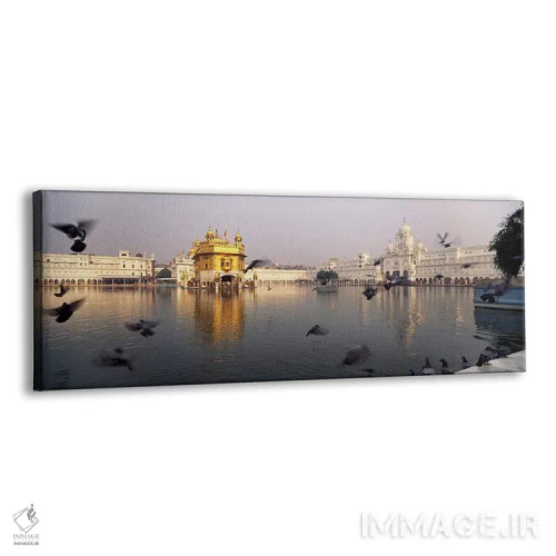 تابلو دکوراتیو Golden Temple, Amritsar, Punjab, India,انعکاس معبد در د… اثر پانورامیک ایمجز - نمای پرسپکتیو محصول