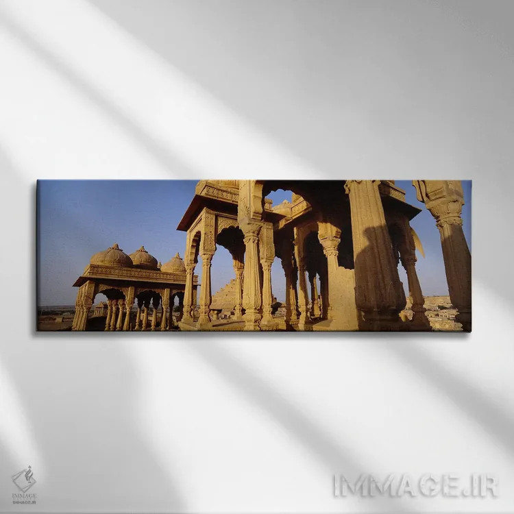 تابلو دکوراتیو Jaisalmer, Rajasthan, India,نمای زاویه پایین از بناهای… اثر پانورامیک ایمجز - نمای روبهرو روی دیوار