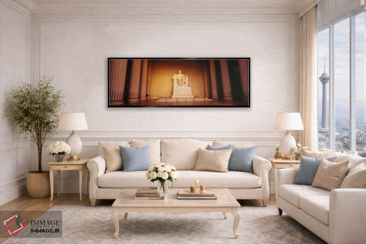 تابلو دکوراتیو Lincoln Memorial, Washington DC, USA,نمای زاویه پایین ا… اثر پانورامیک ایمجز - D4B