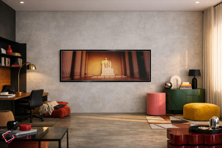 تابلو دکوراتیو Lincoln Memorial, Washington DC, USA,نمای زاویه پایین ا… اثر پانورامیک ایمجز - D5B