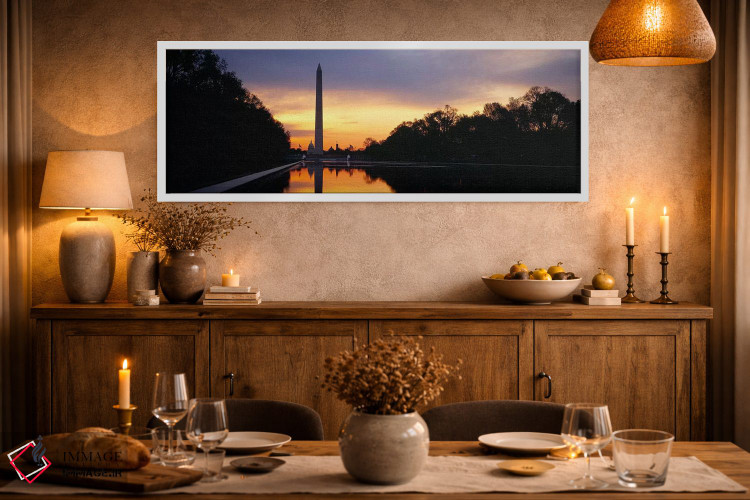 تابلو دکوراتیو Washington Monument, Washington DC, USA,سیلوئت یک ابلیس… اثر پانورامیک ایمجز - D1W