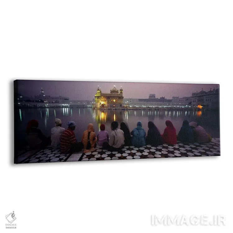 تابلو دکوراتیو Golden Temple, Amritsar, Punjab, India,گروهی از مردم در… اثر پانورامیک ایمجز - نمای پرسپکتیو محصول