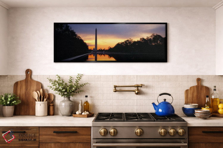 تابلو دکوراتیو Washington Monument, Washington DC, USA,سیلوئت یک ابلیس… اثر پانورامیک ایمجز - D3B