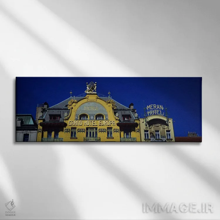 تابلو دکوراتیو Grand Hotel Europa, Prague, Czech Republic,نمای بالایی… اثر پانورامیک ایمجز - نمای روبهرو روی دیوار