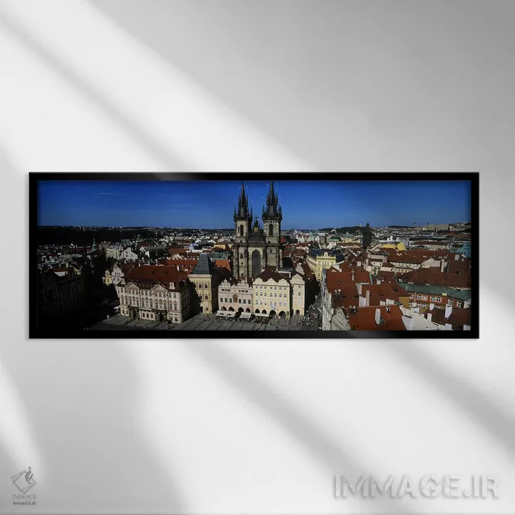 تابلو دکوراتیو Prague Old Town Square, Old Town, Prague, Czech Republi… اثر پانورامیک ایمجز - نمای قابدار مشکی