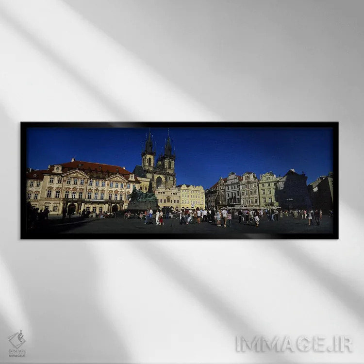 تابلو دکوراتیو Prague Old Town Square, Old Town, Prague, Czech Republi… اثر پانورامیک ایمجز - نمای قابدار مشکی