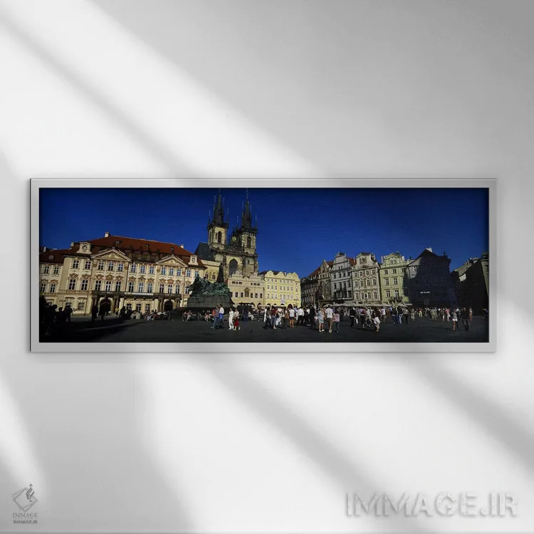 تابلو دکوراتیو Prague Old Town Square, Old Town, Prague, Czech Republi… اثر پانورامیک ایمجز - نمای قابدار سفید