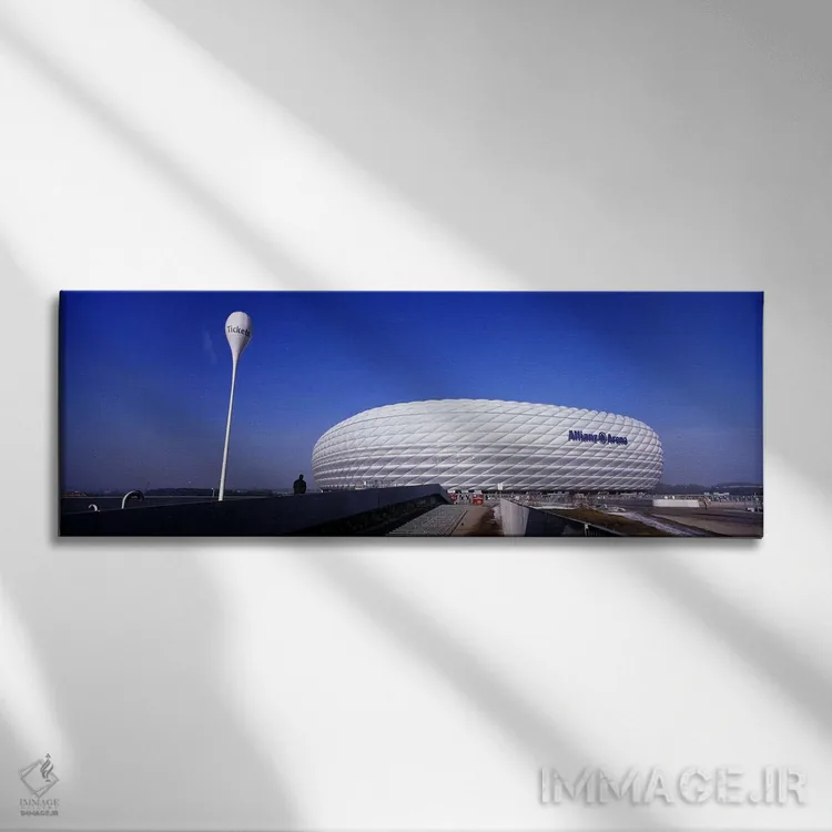 تابلو دکوراتیو Allianz Arena, Munich, Bavaria, Germany,استادیوم فوتبال… اثر پانورامیک ایمجز - نمای روبهرو روی دیوار