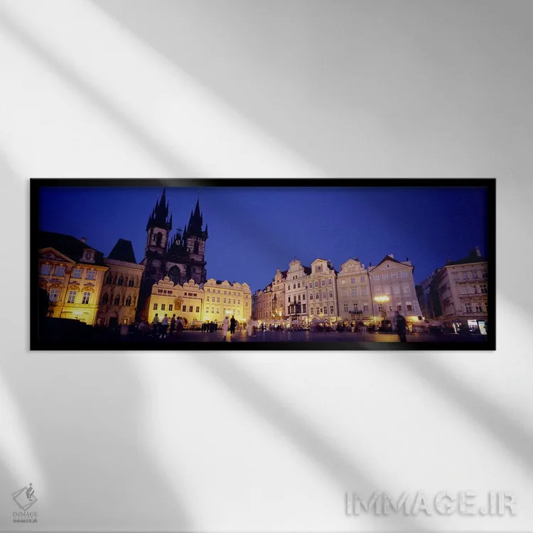 تابلو دکوراتیو Prague Old Town Square, Old Town, Prague, Czech Republi… اثر پانورامیک ایمجز - نمای قابدار مشکی