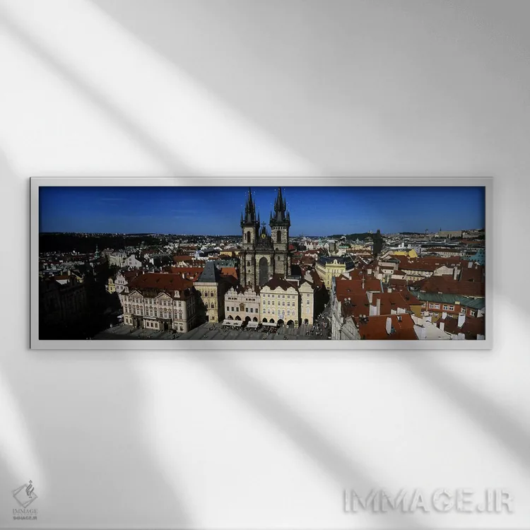 تابلو دکوراتیو Prague Old Town Square, Old Town, Prague, Czech Republi… اثر پانورامیک ایمجز - نمای قابدار سفید