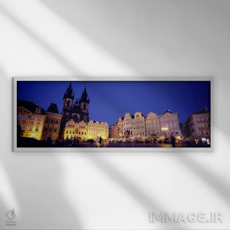 تابلو دکوراتیو Prague Old Town Square, Old Town, Prague, Czech Republi… اثر پانورامیک ایمجز - نمای قابدار سفید