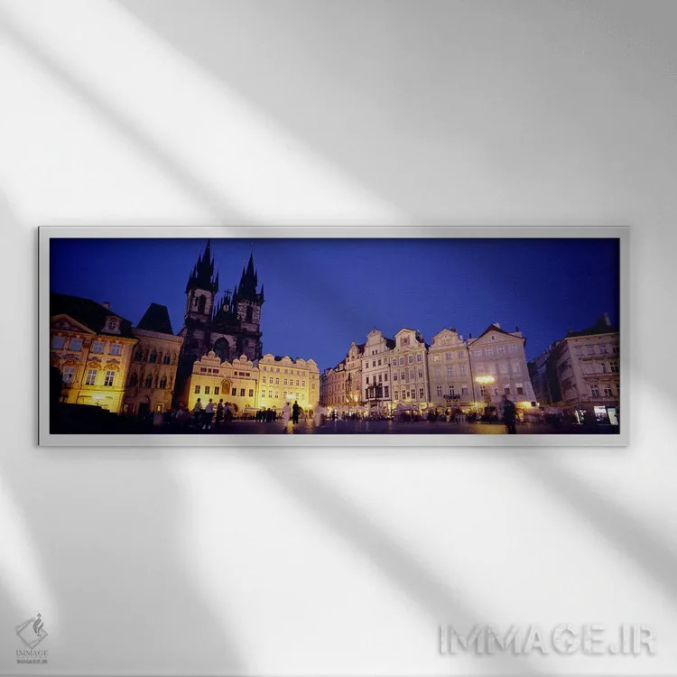 تابلو دکوراتیو Prague Old Town Square, Old Town, Prague, Czech Republi… اثر پانورامیک ایمجز - نمای قابدار سفید