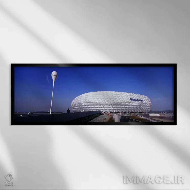 تابلو دکوراتیو Allianz Arena, Munich, Bavaria, Germany,استادیوم فوتبال… اثر پانورامیک ایمجز - نمای قابدار مشکی