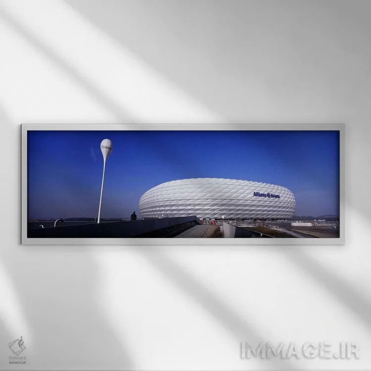 تابلو دکوراتیو Allianz Arena, Munich, Bavaria, Germany,استادیوم فوتبال… اثر پانورامیک ایمجز - نمای قابدار سفید