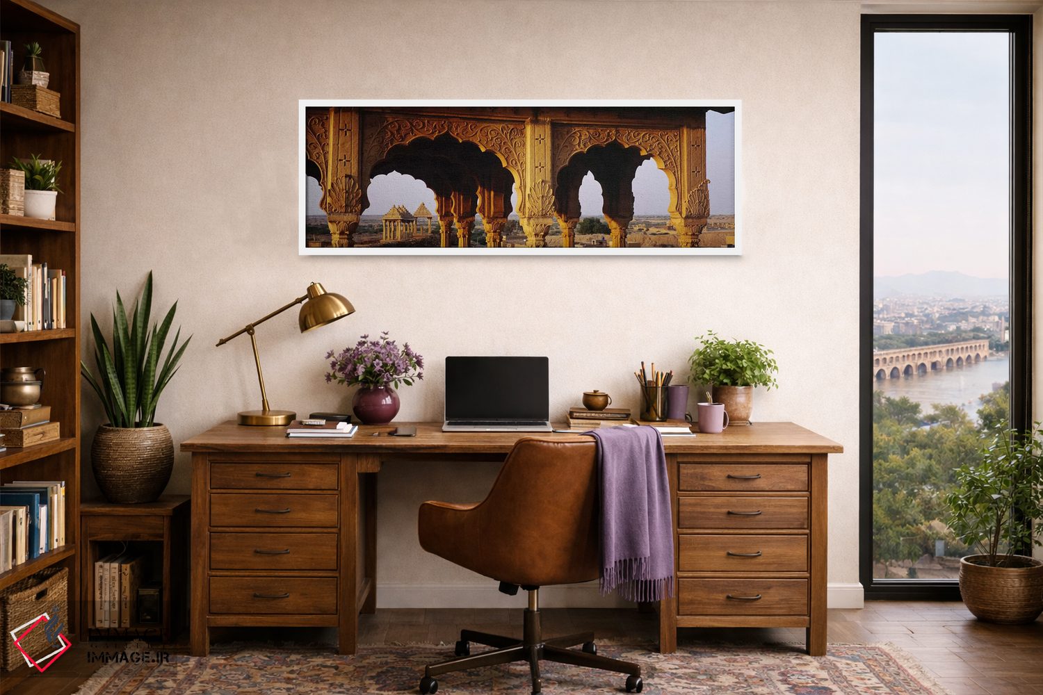 تابلو دکوراتیو Jaisalmer, Rajasthan, India,بناهای یادبود در قبرستان، ج… اثر پانورامیک ایمجز - D1W