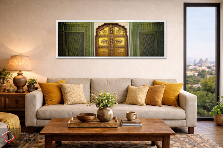 تابلو دکوراتیو Jaipur City Palace, Jaipur, Rajasthan, India,نمای نزدیک… اثر پانورامیک ایمجز - D5W