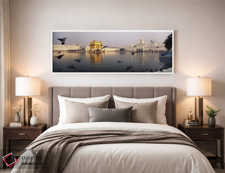 تابلو دکوراتیو Golden Temple, Amritsar, Punjab, India,انعکاس معبد در د… اثر پانورامیک ایمجز - D3W